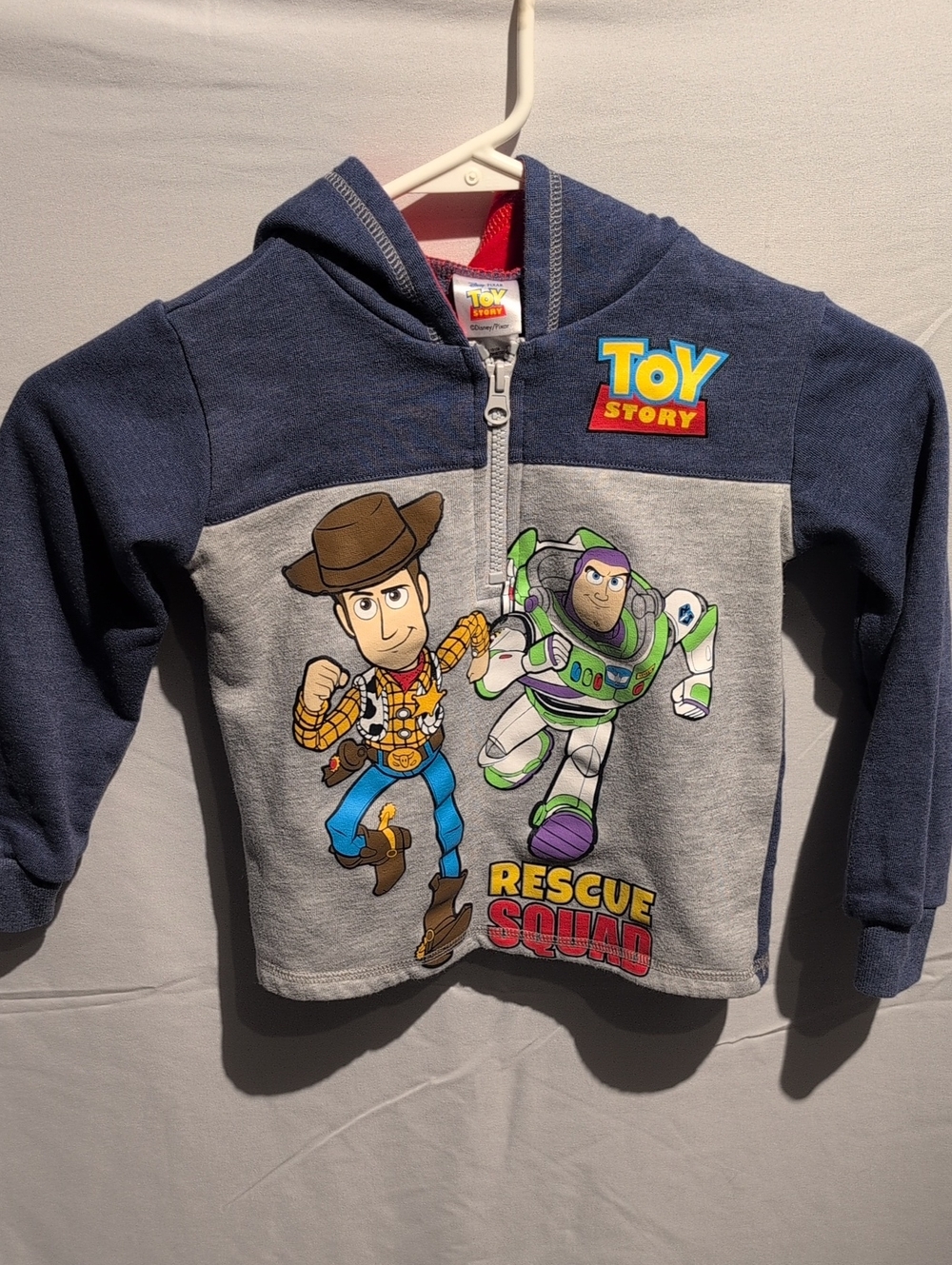 Kids 4T Toy Story Rescue Squad Kids Hoodie - Navy & Gray
